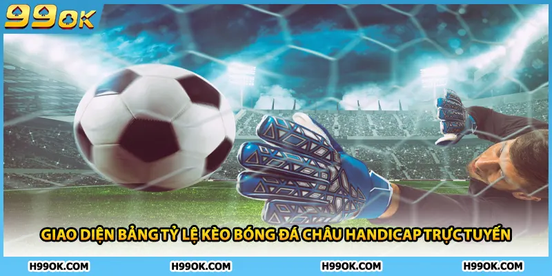 Giao diện bảng tỷ lệ kèo bóng đá châu Handicap trực tuyến