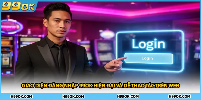 Giao diện đăng nhập 99ok hiện đại và dễ thao tác trên web